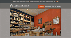 Desktop Screenshot of liebmann-keramik.de